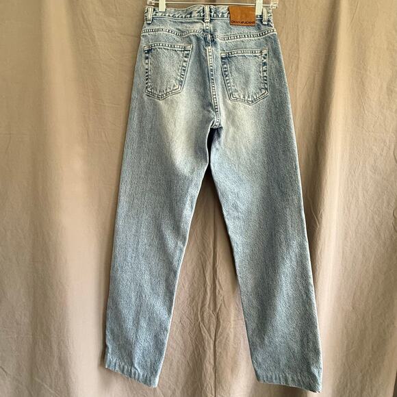 Vintage DKNY Jeans 4R High Rise Straight Leg Light Wash 100% Cotton 90s Y2K - Picture 3 of 16